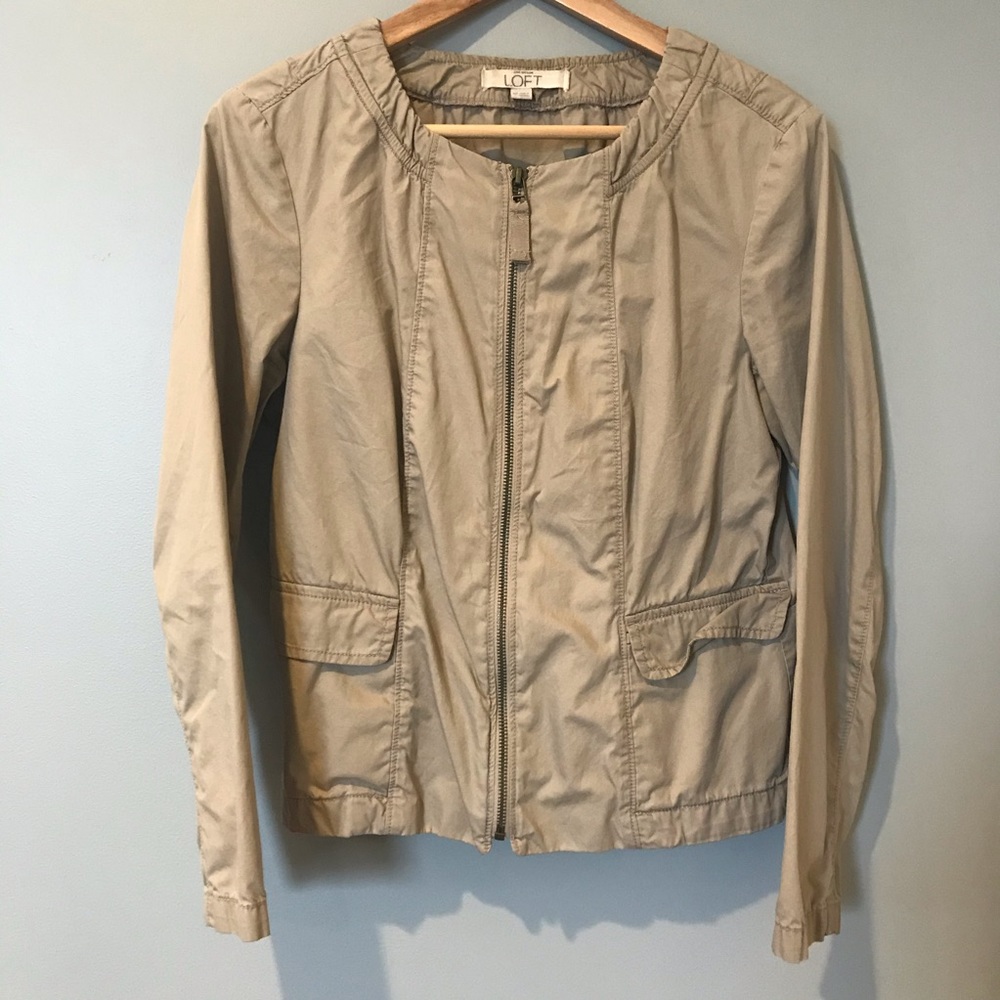 LOFT | Collarless Cropped Jacket